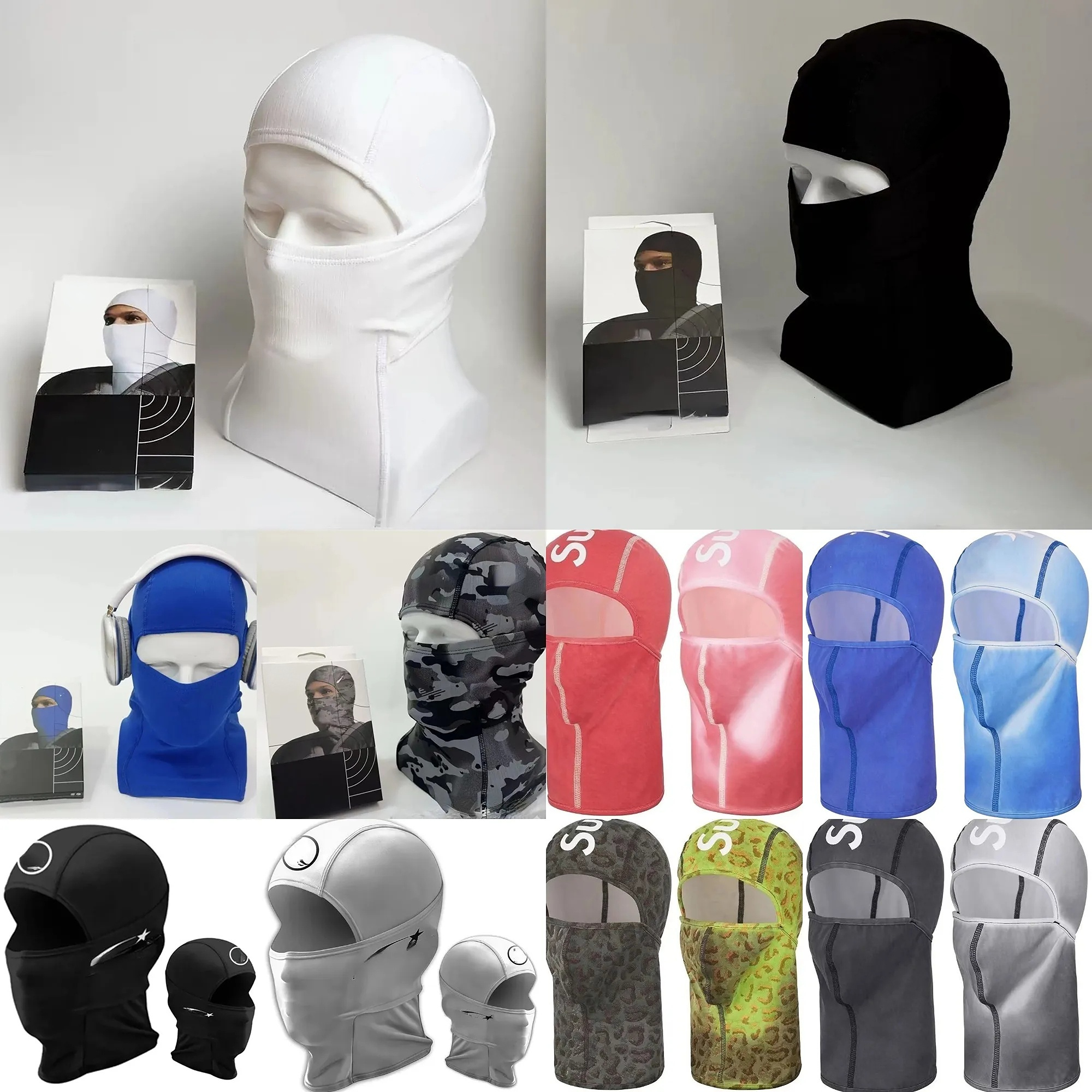 Cycling Masks Designer Masks Luxury Thermochromic Color-changing Mask Windproof Warm Headgear - knitted Cap Men And Women Masks-image-1085066505