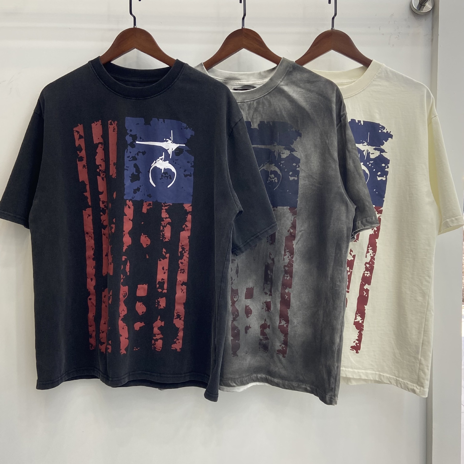 Nouveau Thug Club américain rétro à manches courtes lavé en détresse T-shirt graphique T-shirt Designer Hi Street hommes imprimé chemise d'été ha