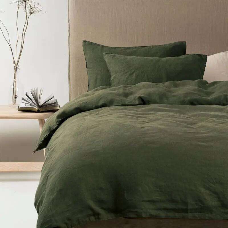 100% Pure Linen Bedding Set, 200x200 Double King Queen Size Duvet 2 People 220x240, Nordic Bed Cover, 150 Quilt Cover 135 H260312-image-1097372206