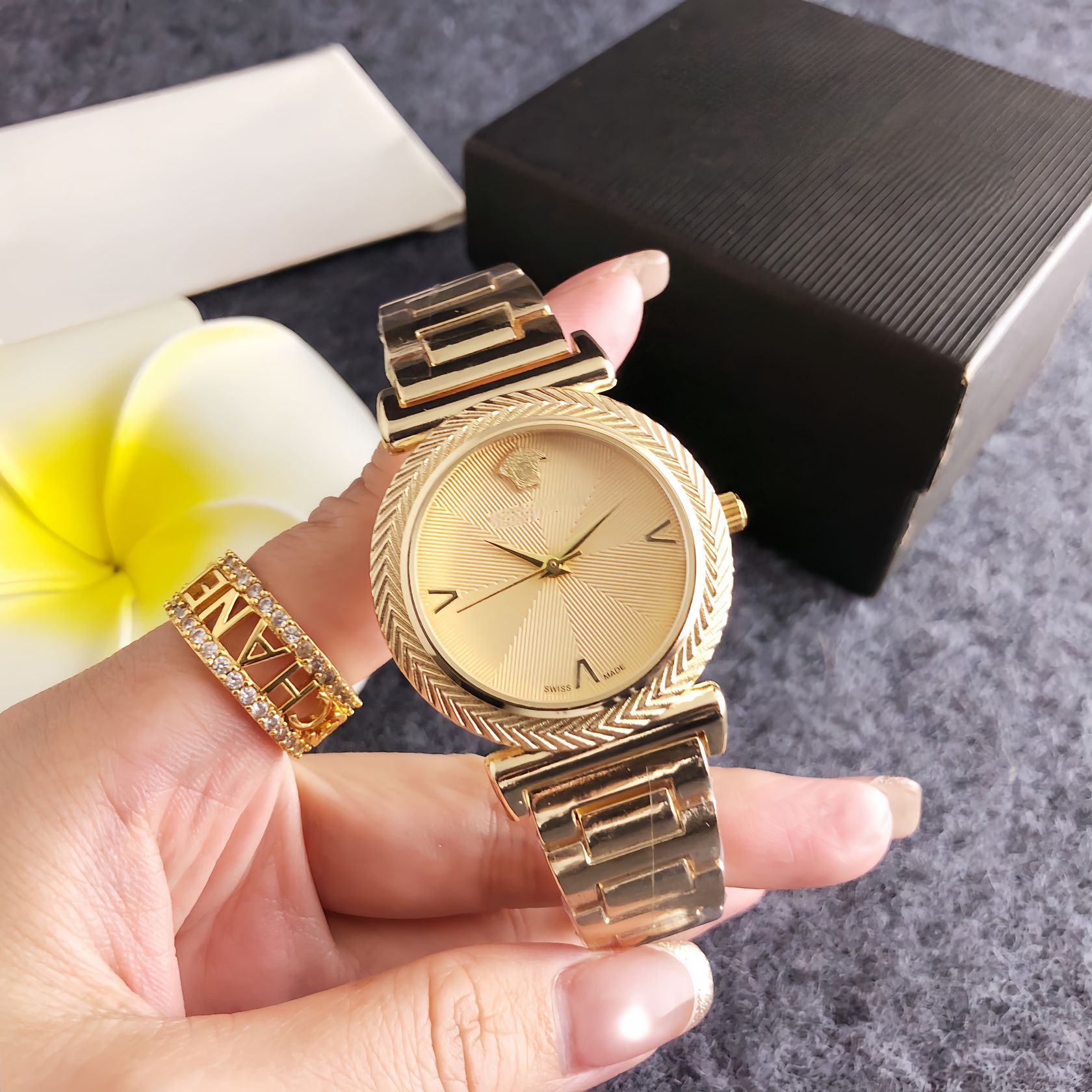 Designer Top Luxury Brand Watches stainless steel Women Fashion Simple Watch Lady Quartz Watch Elegant Business Clock Women Dress Watch Women Gift