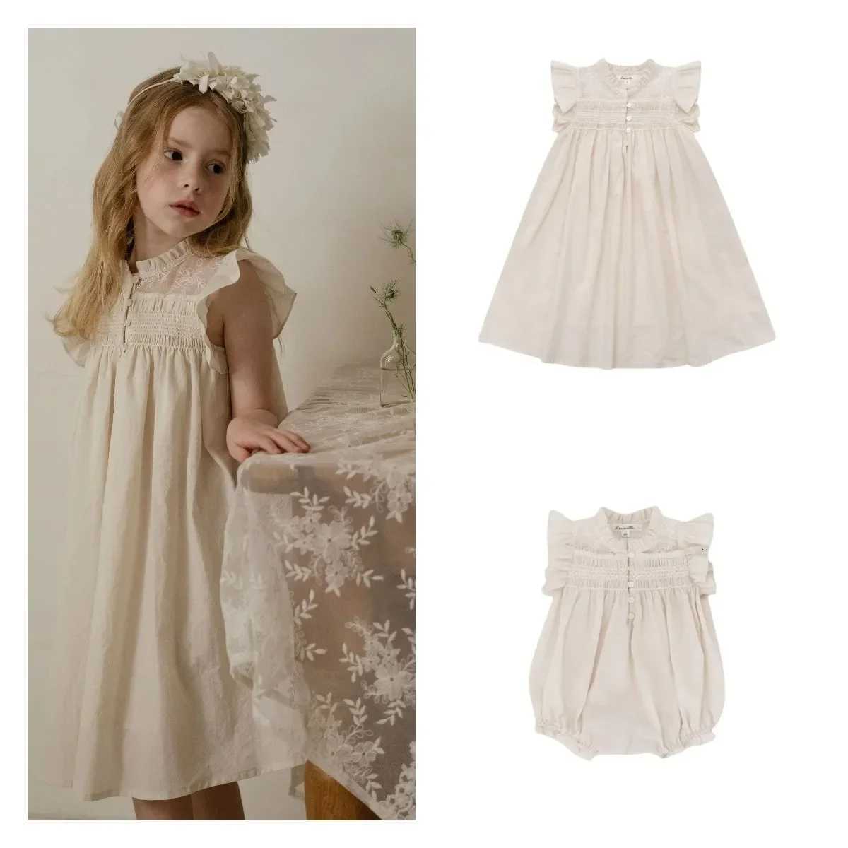 Girl Audrey Dress Ins LOU Palace Style Embroidered Lace Dress Summer Floral Children DressT260313-image-1097418104