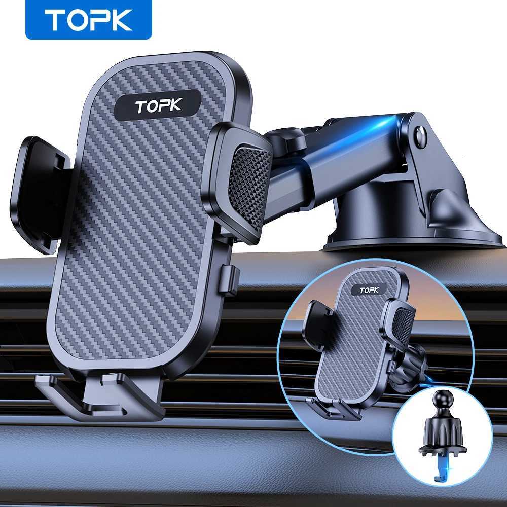 TOPK Strong Suction Car Phone Holder Mount 360 Rotation Auto Dashboard Windshield Mount Universal Stand for Smartphone K260313-image-1097517946