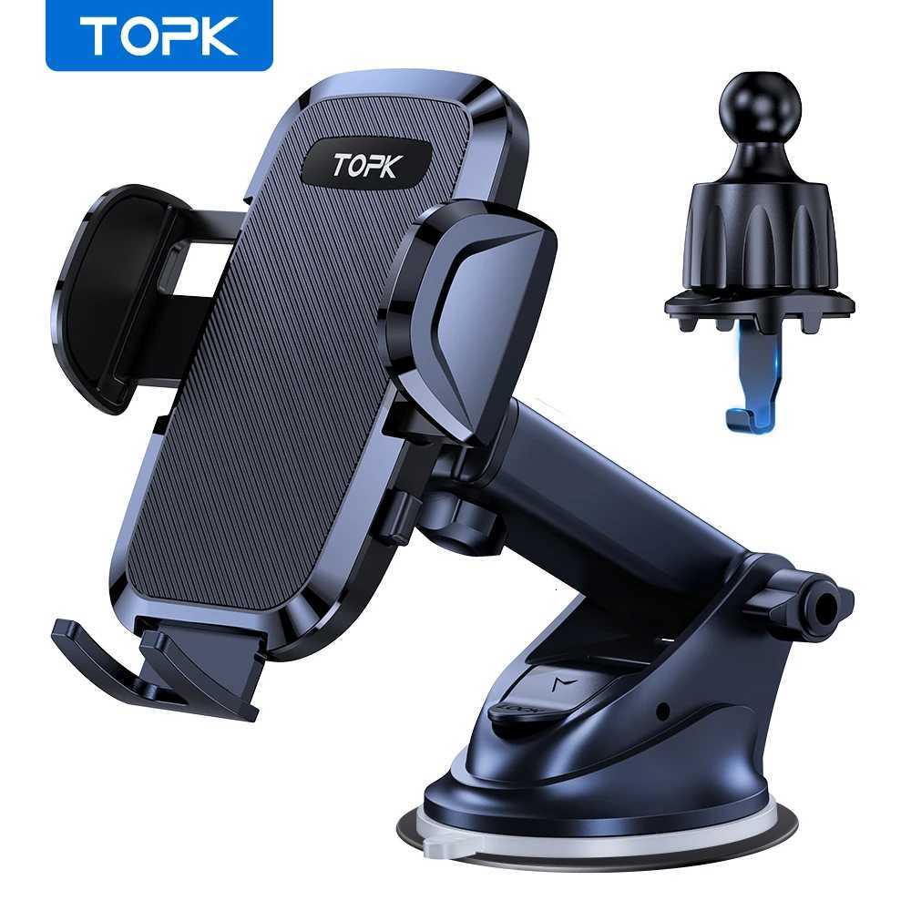 TOPK Car Phone Holder 4 in 1 Super Stable Car Phone Mount for Car Dashboard/Windscreen/Air Vent Cpatible with All Mobile Phone K260313-image-1097517675