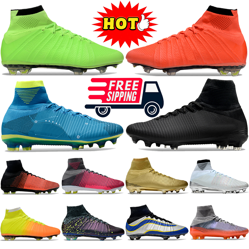 Top soccer shoes Superfly 5 4 Elite FG High football boots mens designer shoe Hyper Punch Silver Volt Pink Triple Black Metallic Gold soccer clea