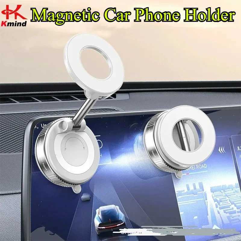 KMIND Vacuum Magnetic Car Phone Holder 360 Rotating Foldable Mount Navigation Stand for Autotive Dashboard Center K260313-image-1097517101