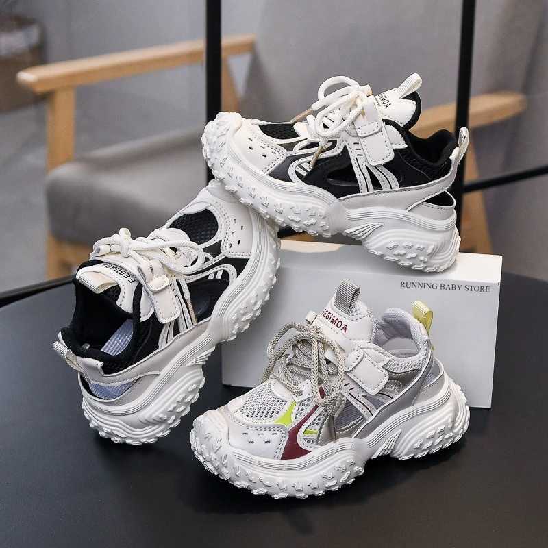 Sandales de sport à rayures pour enfants, baskets creuses pour l'été, soutien de la voûte plantaire souple, chaussures d'entraînement antidérapan