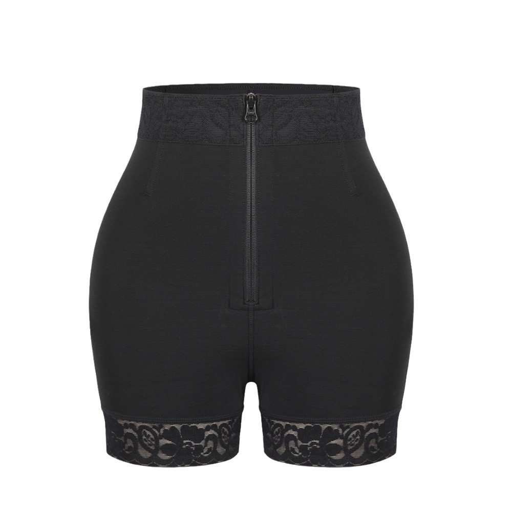 Hip Lifting Shapewear Tummy Control Shorts for Women High Waisted Body Shaper Waist Corset Cincher with Hook Zipper Closure Postpartum Abdominal-image-1097521972