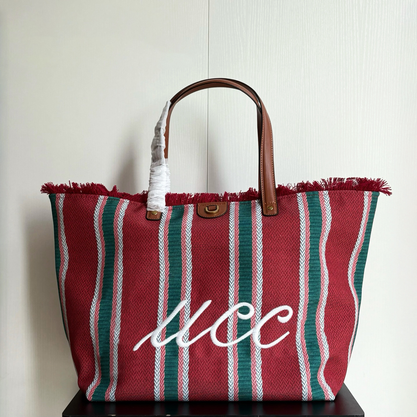 Women Retro casual beach bag Designer tote bag Durable cotton canvas handbag Large Capacity Shopping Travel bag Stylish Striped Handbag Designer wee