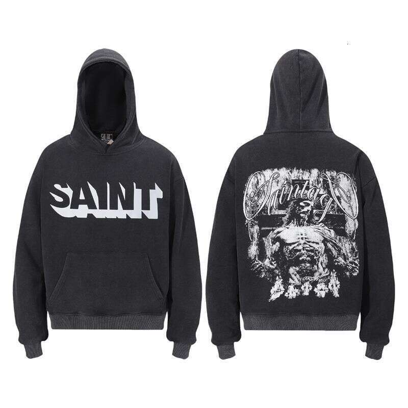 Saint Micheals Hoodie Designer Sweatshirt Mens Clothing Pattern Letter Printed Round Neck Long Sleeve High Street Harajuku Hip Hop Style Saint Micha