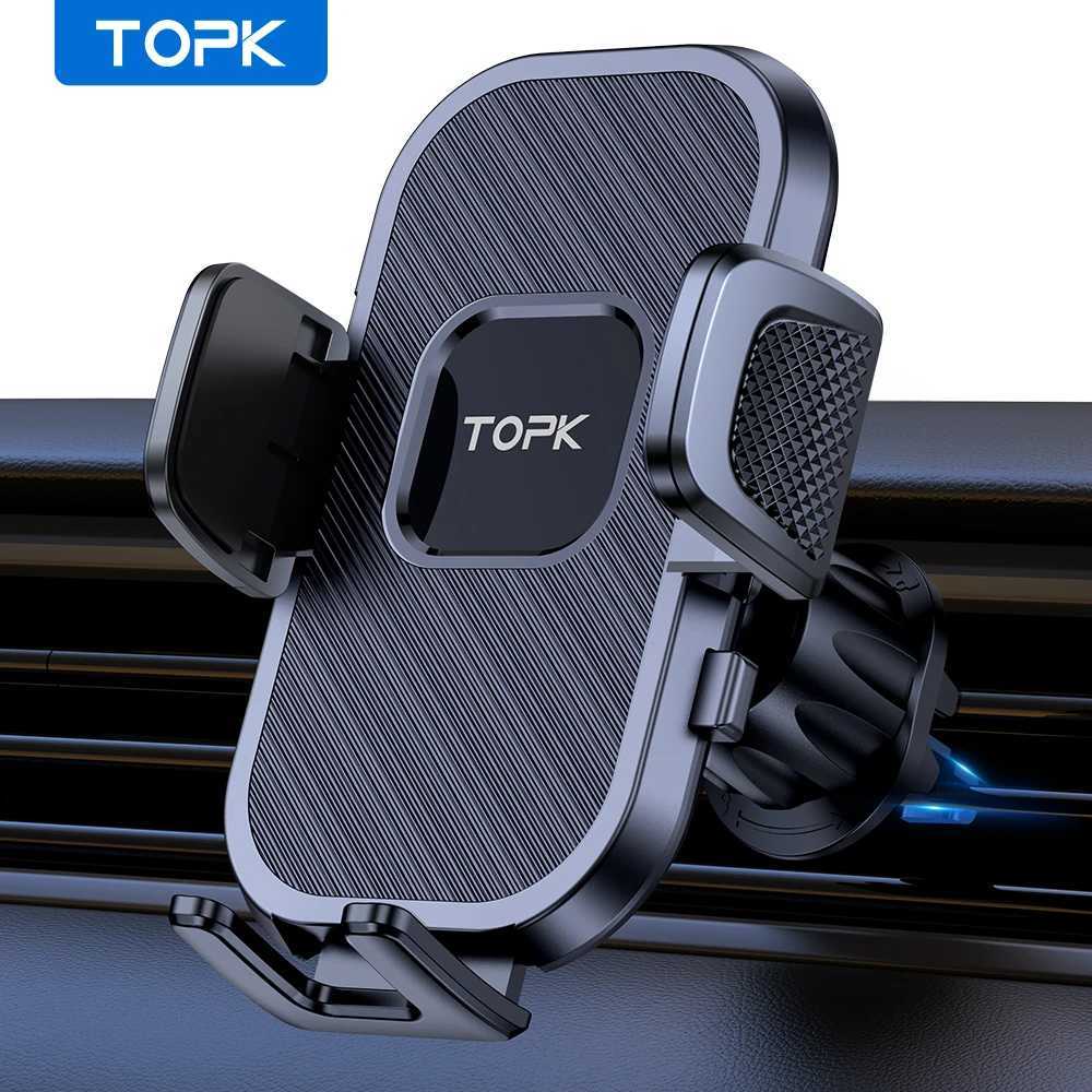 TOPK Car Phone Holder Air Vent Car Mount Big Phone Thick Cases Hands Cell Phone Autobile Clamp Cradles for All Phones K260313-image-1097516880