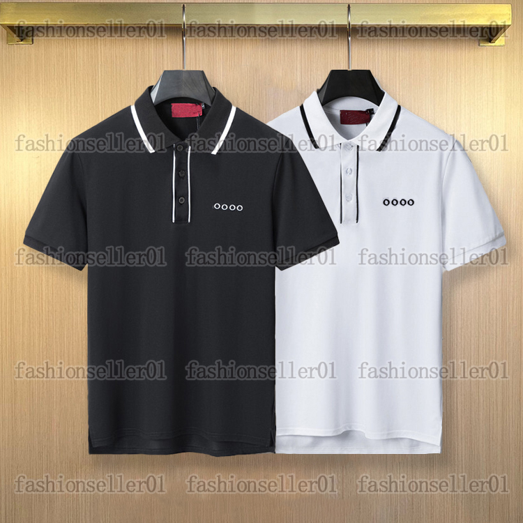 designer mens lapel polo t-shirt shirt clothing summer luxury turndown collar embroidery double letter slim fit casual classic regular geometric tee