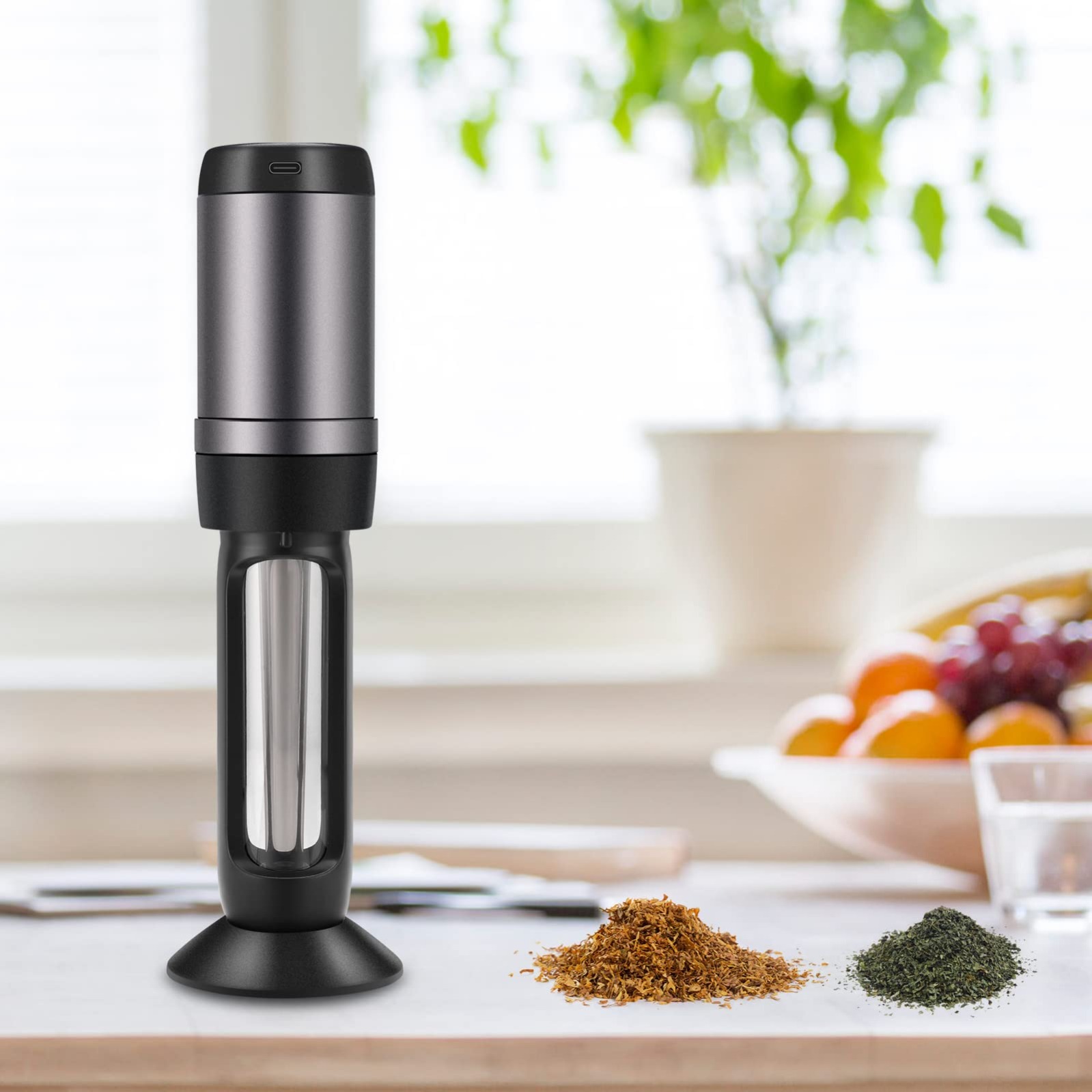 2 in 1 Electric Herb Grinder Automatic 110mm Horn Tube Tobacco Filling Machine Spice Herbal Crushers Smoking Pipe Accessories-image-1097546385