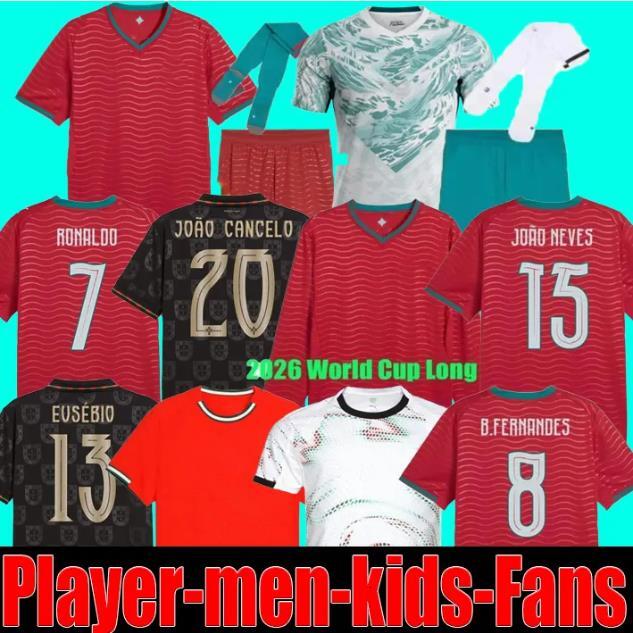 2026 2027 Portugal soccer jerseys B.FERNANDES R. Leao JOAO FELIX BERMARDO camisa de futebol VITINHA football shirt Men Kids kit women RoNalDo Por-image-950053546