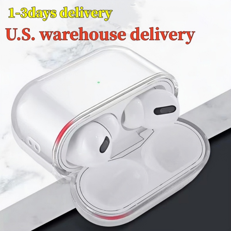 USA Stock for Apple AirPods Pro 2 Airpods pro 3 3rd Earphones Solid Silicone Cute Protective Headphone Cover airpods 4 Wireless Charging Box Shockpr