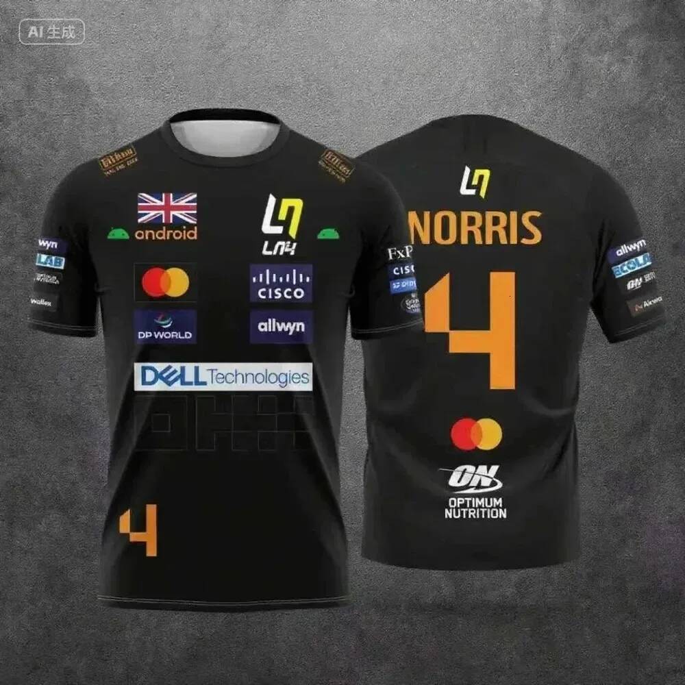 Men's T-Shirts Mclaren Team Lando Noorriiss No4 No81 Race Suit Style 2026 Quick-Dry Sports T-Shirt Breathable Comfort F1 Fan Exclusive Design D