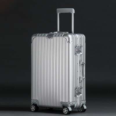Luxury Designer 26 Hot Sale High End All Aluminum Magnesium Alloy Trolley Suitcase Large Capacity Luggage For Men And Women Password Protected Thick
