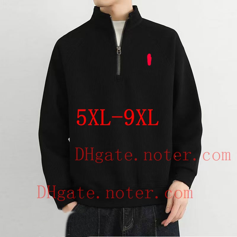 mens designer hoodies quarter zip polo hoodys sweater horse women pullover Plus Size long sleeve half zip sweatshirt streetwear oversized hoodie 5xl
