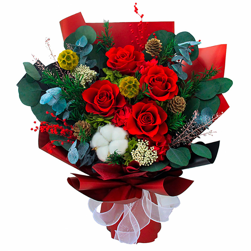 Preserved Rose Flowers Bouquet with Gift Box for Birthday Gift for Women Mom Wife Grandma Her Mothers Day Anniversary Valentines Day Christmas Fo-image-1097624312