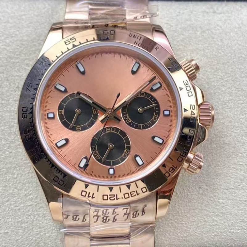 2026 hot selling classic luxury D a y t o n a series 40mm multifunctional diamond inlaid chronograph fully automatic mechanical men's watch-image-1097663588