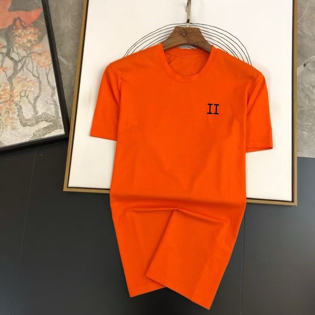 Hermrse Men's T Shirt Tees Polos Designer Shirts Casual MMS Shirts Embroidered With Monogram Hermrse Short Sleeve Top Luxury Womens Hip Hop Clo