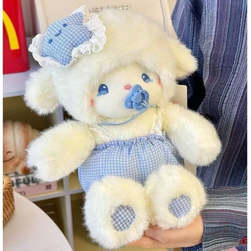 Milk Fu snot good night little wool plush doll soothing rag doll sleeping pillow Ying Bei cute birthday gift doll-image-1097694883