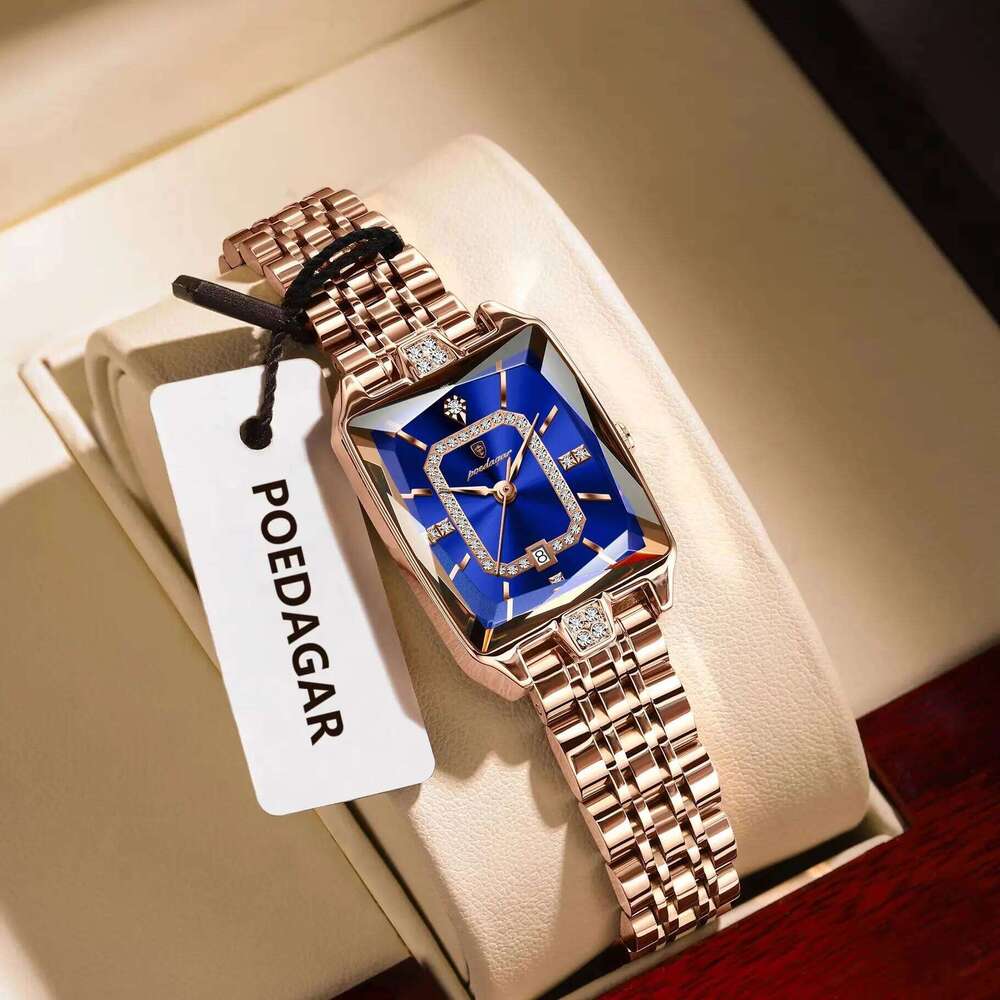 POEDAGAR Luxury Casual Ladies Watch Stainless Steel Waterproof Date Fashion Woman Wristwatch High Quality Quartz Women's Watches
