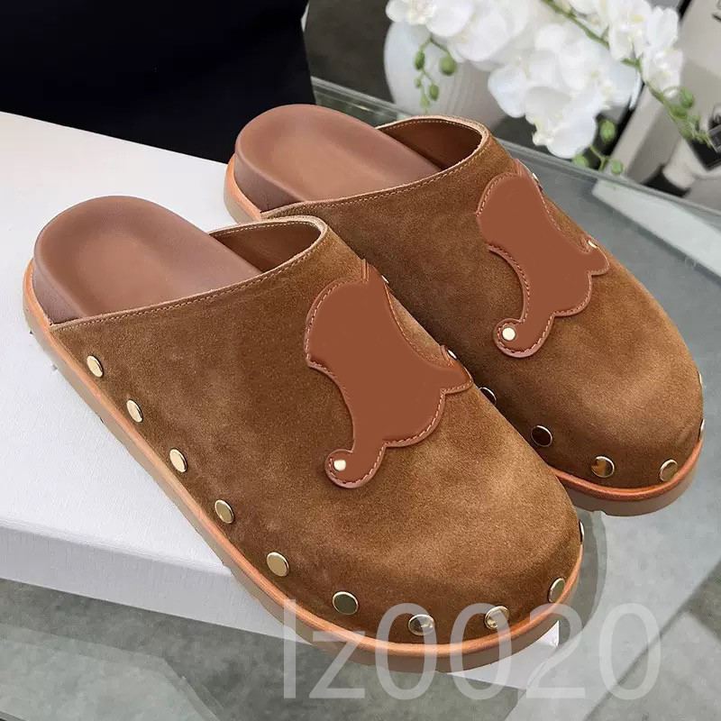 Brand designer Flats Classic sandal Women Baotou slippers Splice thick soles slippers Shoes Fashion Denim fabric Flats Women Brocken Slide Luxury sh