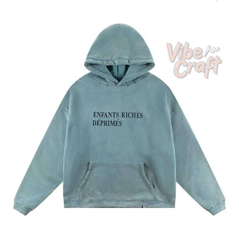 enfant riches deprimes Designer Retro Print High Street Long Sleeve Zipper Jacket Slogan Printed Loose Casual Hoodie Sweatshirt d00