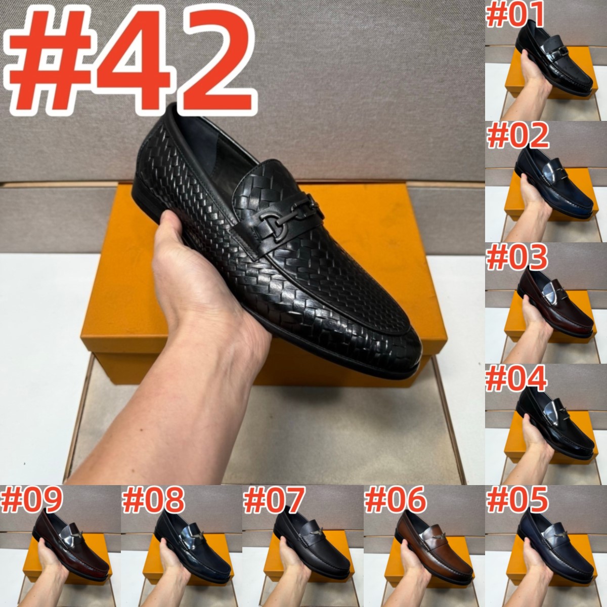 69model NEW Men's Luxury Loafers Cowhide Wear-resistant and Comfortable Leather Shoes Daily Designer Dress Shoes Fashion Office Formal Shoes Le