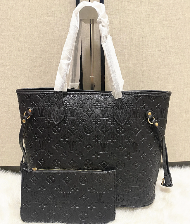 M40156/M40995 Luxury Designer Embossed black Flower Leather Women Handbags Shoulder Bags Fashion Composite Lady beach Clutch Tote Bag Purse Wallet