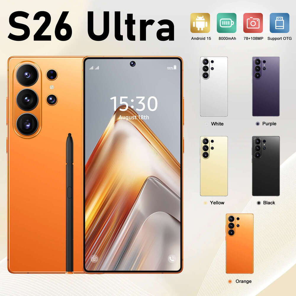 S26 Ultra, true 4G, octa-core, 3+64GB, center-pierced 7.3inch all-in-one device, foreign trade-image-1105526897