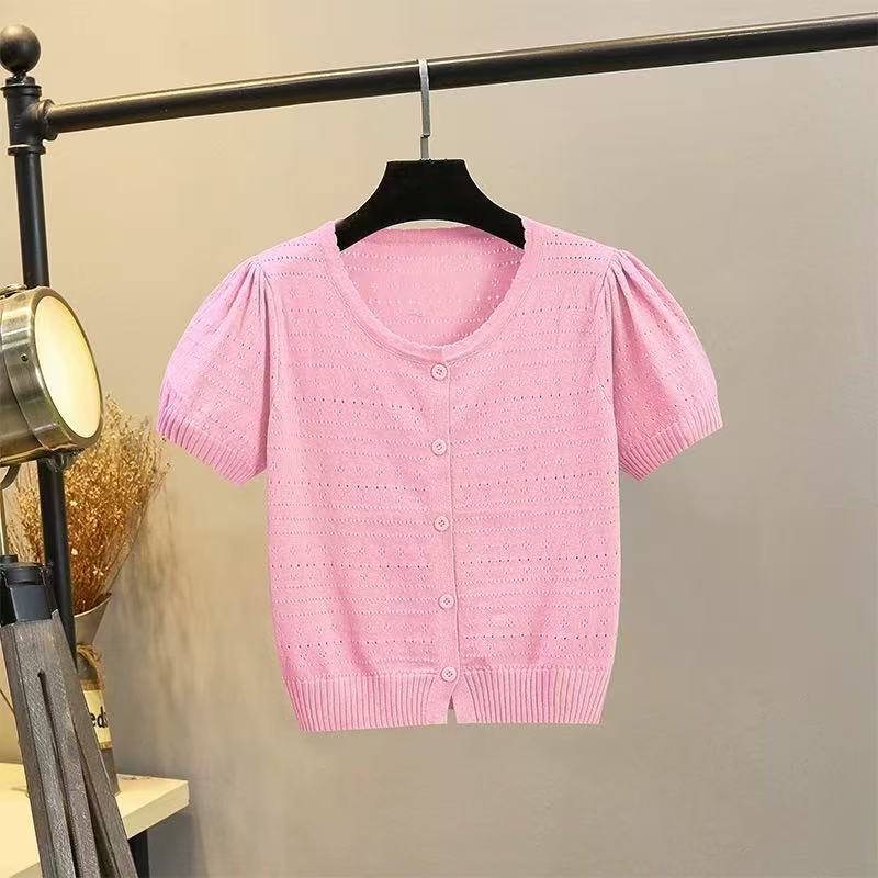 013-2 Casual Women's Tee: Lightweight Open-Weave Fabric for Summer Comfort