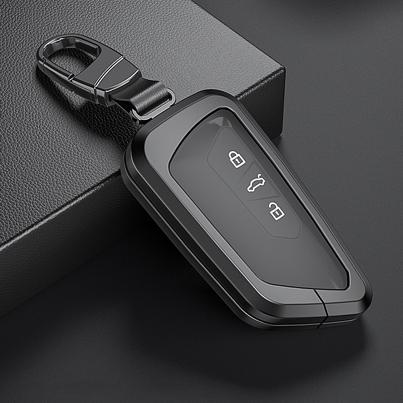 Housse de protection pour clé de voiture haut de gamme adaptée au nouveau sac de clé de voiture Golf 8 de Volkswagen, housse de clé en alliage d'