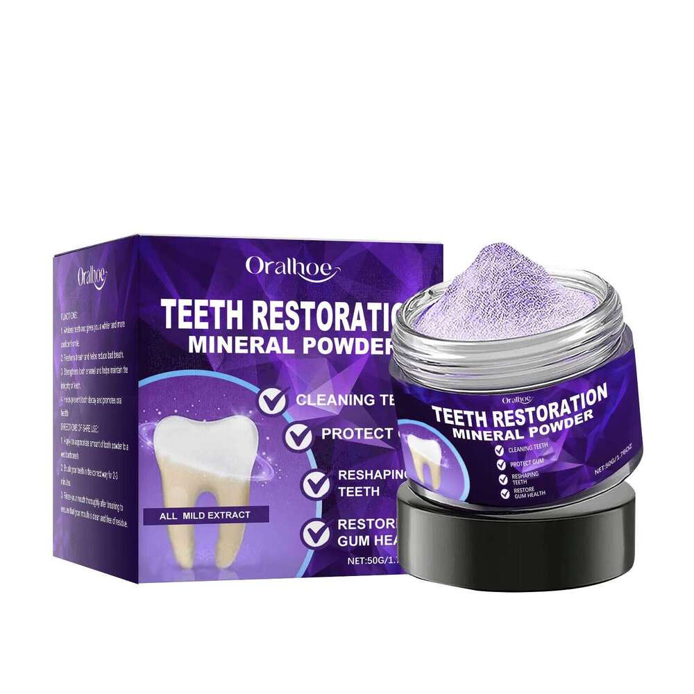 Oralhoe Teeth Cleaning Long-lasting Freshness Protection Enamel Anti-cavity Oral Care Tooth Powder S260313-image-1097711254
