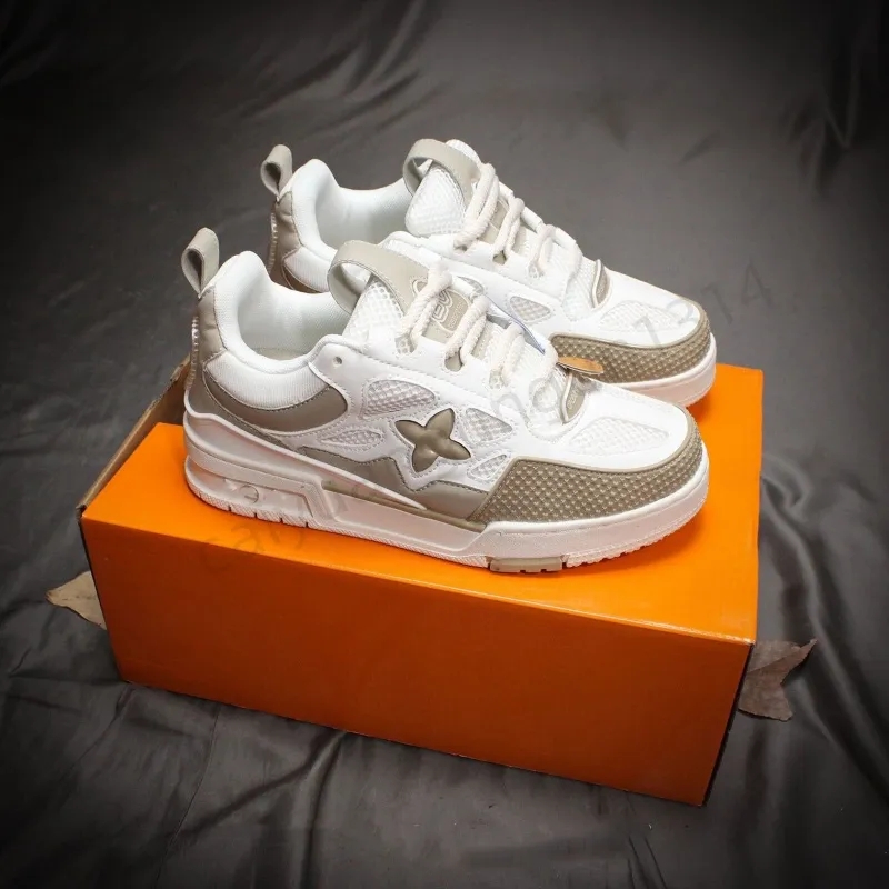 2026 luxury brand Designer Trainer Casual Shoes breathable Sneakers White red Black SKATE 1854 fashion platform low-top leather mens trainers runnin