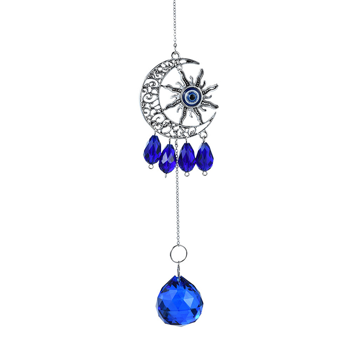 Creative Demon Eye Moon Sun Crystal Sun Catcher Window Decoration Pendant Light and Shadow Wind Chime for Energy Healing M260328-image-1099406188