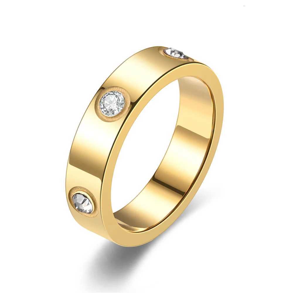 Classic Stainless Steel Love Ring For Women Men Gold Color Couple Crystal Rings Luxury Jewelry Wedding GiftXJ260316-image-1097783113