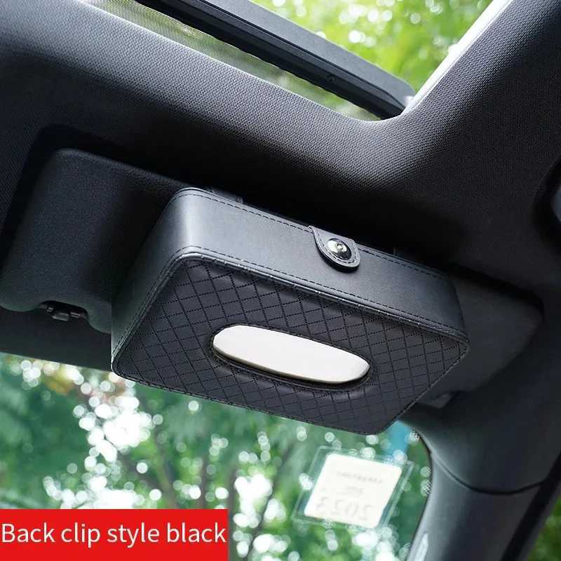 Creative Leather Car Napkin Holder Box Hanging Chair Back Tissue Box for Vehicle Interior Decor K260317-image-1097844022