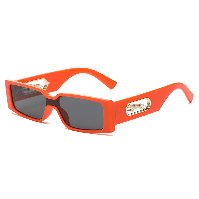2026 Mens Sunglasses Designer Sunglasses Women Luxury Cheetah Decor Rectangle Sunglasses Trendy European American Street Style Eyewear For New Men W