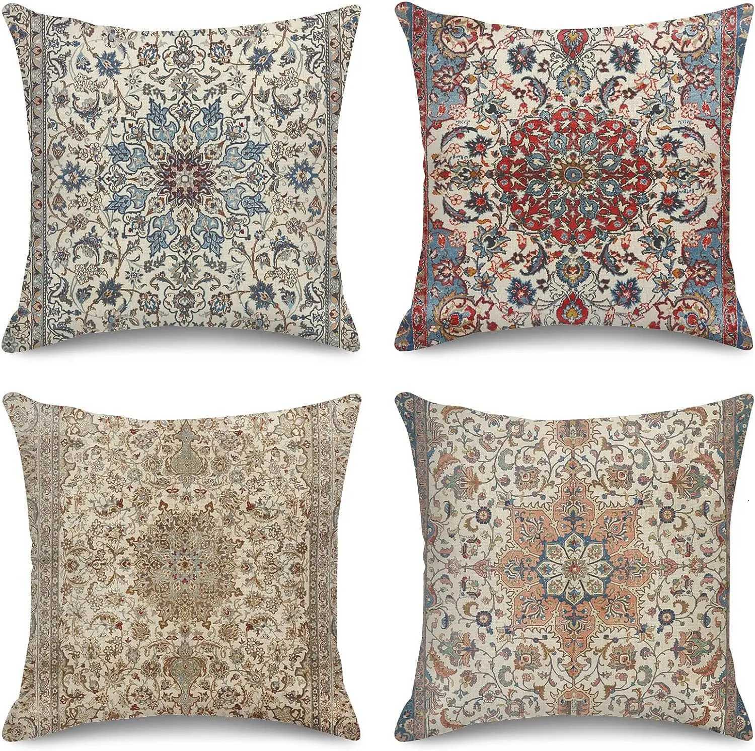 pillowcase Mandala Pattern Brown Throw case Home Decoration Cover Outdoor Cushion Sofa Cushion Cover Decoration C260314-image-1097935869