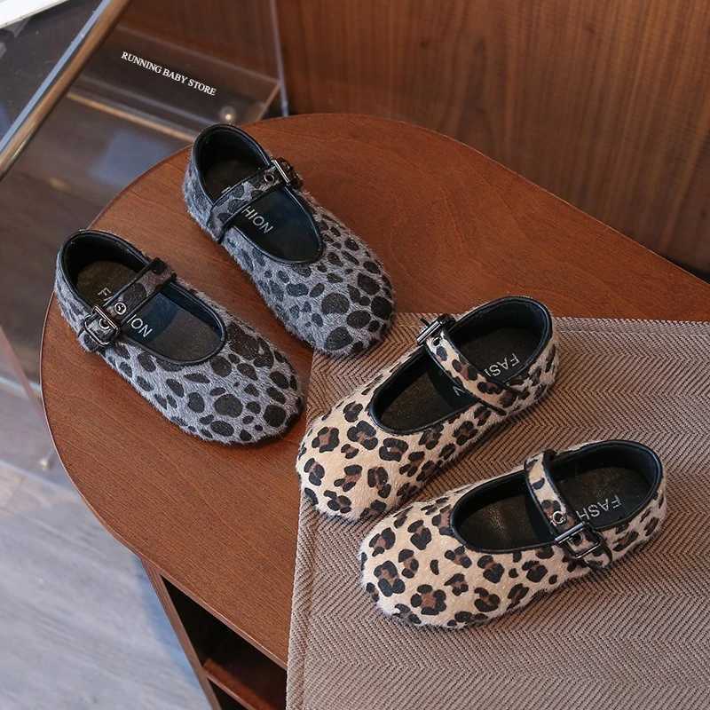 2026 Spring Autumn Girls New Fashion Leopard Printed Princess Shoes Girl Shallow Flat Sneakers Leisure School Shoes Child I11051T260314