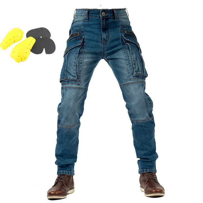 New Autumn Men Pants Casual Tactical Jeans Male Multiple Pockets Cargo Pant Casual Straight Dimem Jeans Trousers Plus Size S-4XlT260316