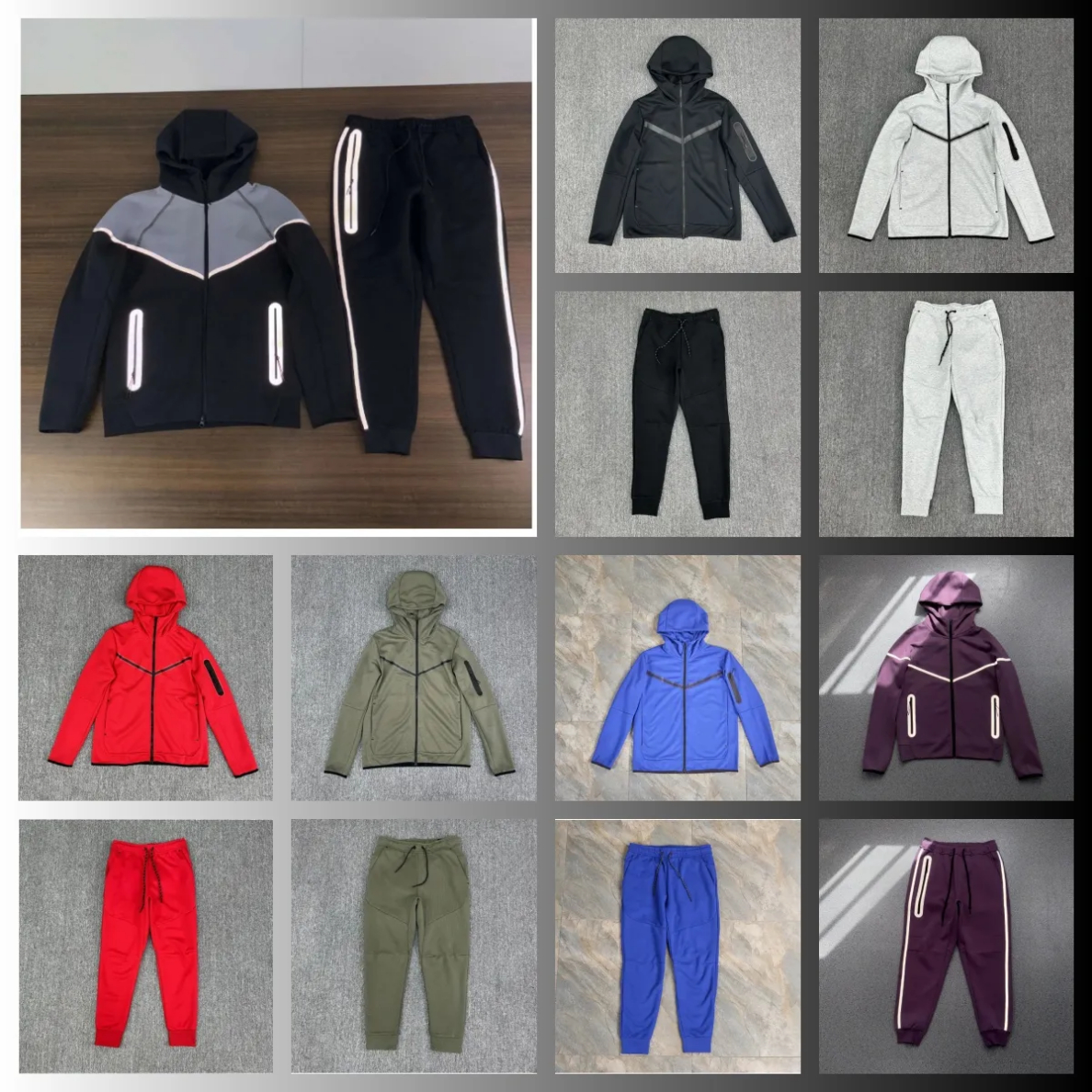 Tech Fleece trainingspak voor heren en dames Hoodies Broeken Jassen Nocta Reflecterend windjack Los sweatshirt Urban Activewear
