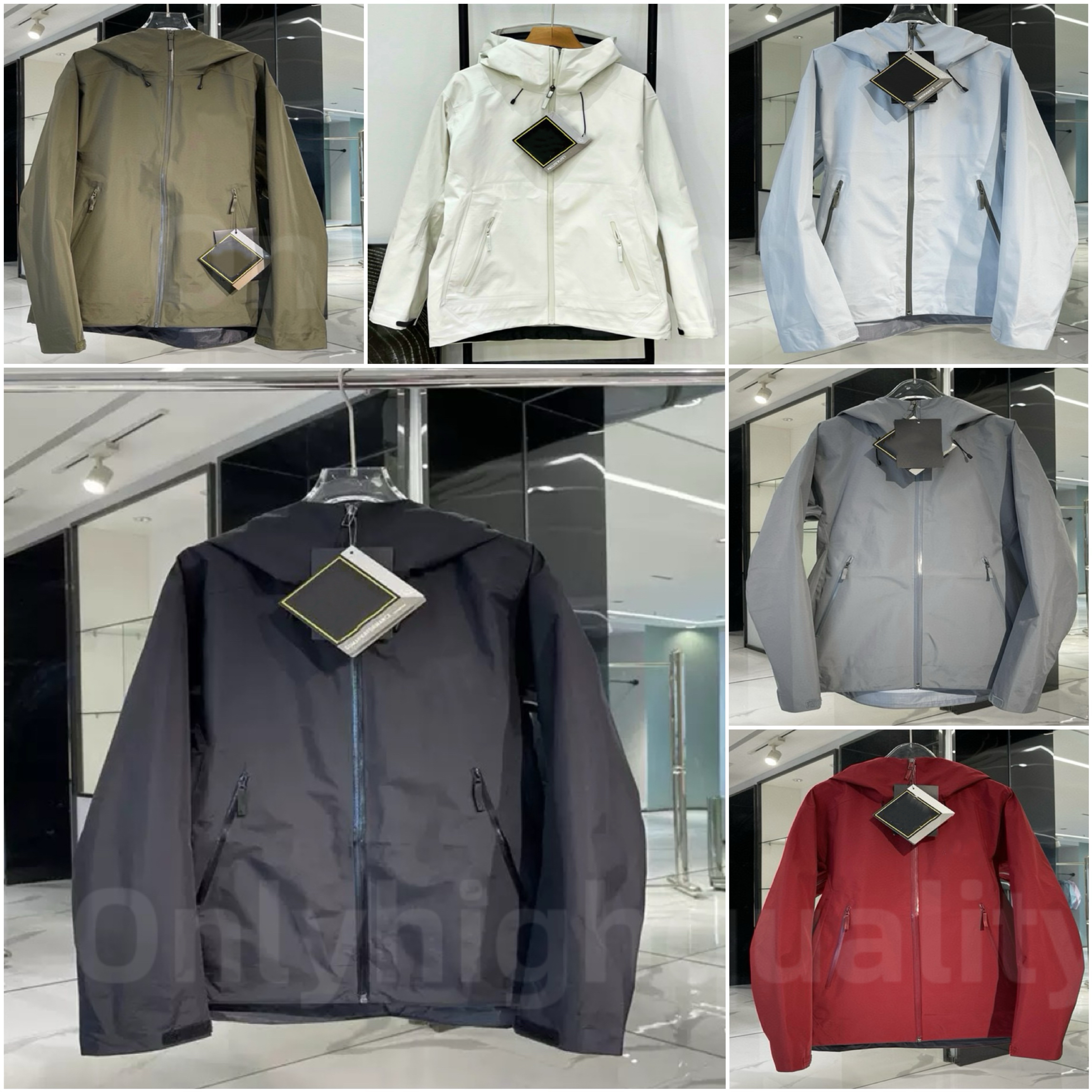 Waterproof Jacket Mens Jackets Coat Designer Jacket Lightweight Windbreaker Hooded Zipper Pockets embroidery High Quality Womens Mens Jacket Outwear