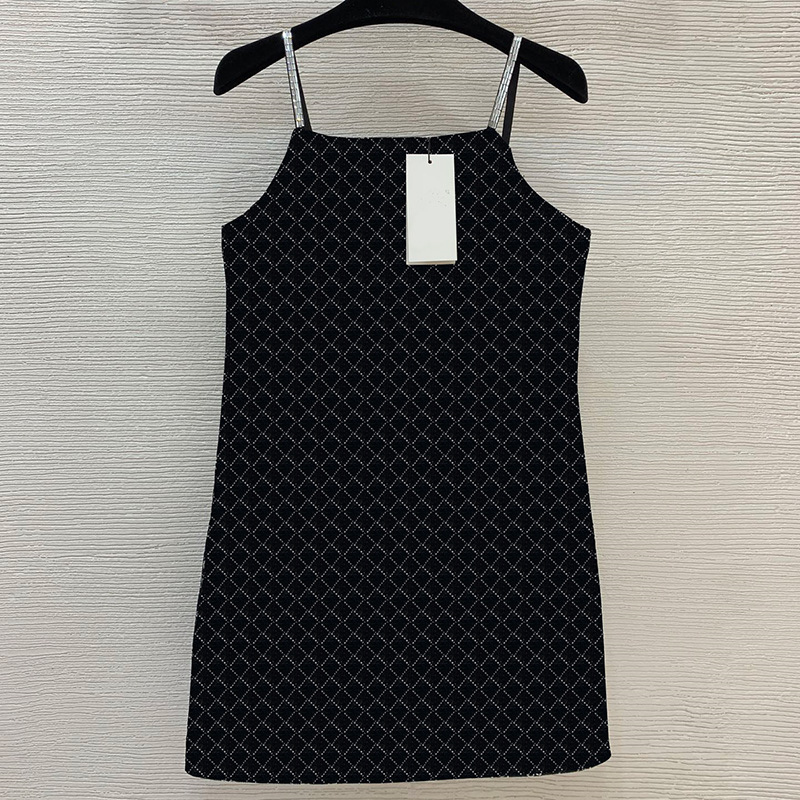 Women Casual Dress Women Designer Luxury Rhinestone everyday Mini Trendy Birthday Party Slip Sexy Square Neck Staright Dress Ladies Basic