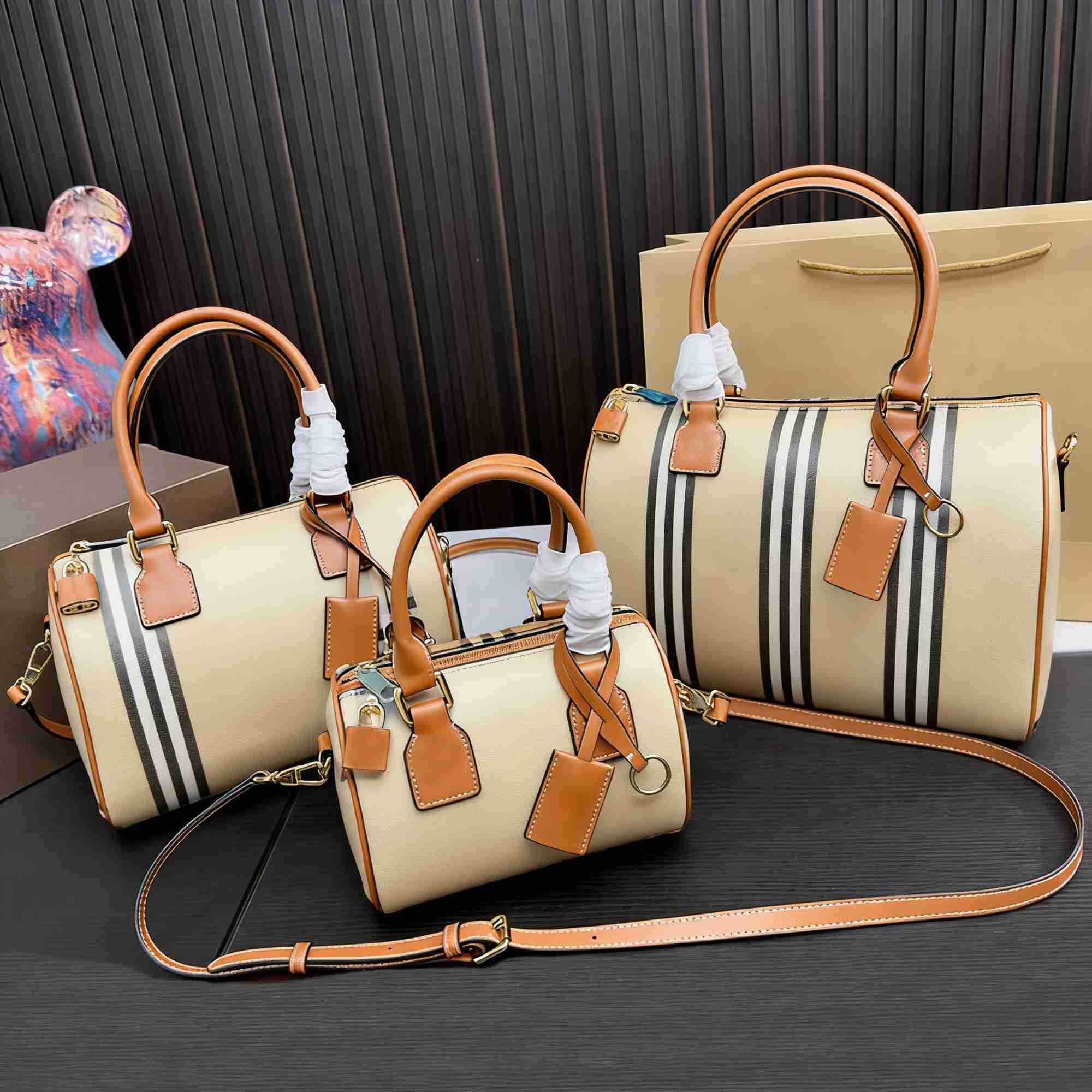 3 Sizes Vintage Designer Boston Bags Unisex Bowling Pillow Bags Luxurys Handbags Fashion Crossbody Purse Shoulder Handbag 231015 250110