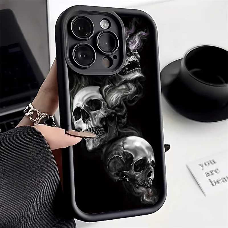 Cool Skull Pattern Phone Case For iPhone 16 Case iPhone 15 17 13 11 12 14 Pro Max 16 Plus SE 2020 Soft Shockproof Skeleton Cover H260317-image-1097934543