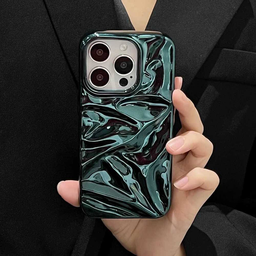3D Electroplated Water Ripple Pattern Phone Case For iPhone 17 Air 16 15 14 13 12 11 Pro Max 15pro Soft Shockproof Back Cover H260317-image-1097934593