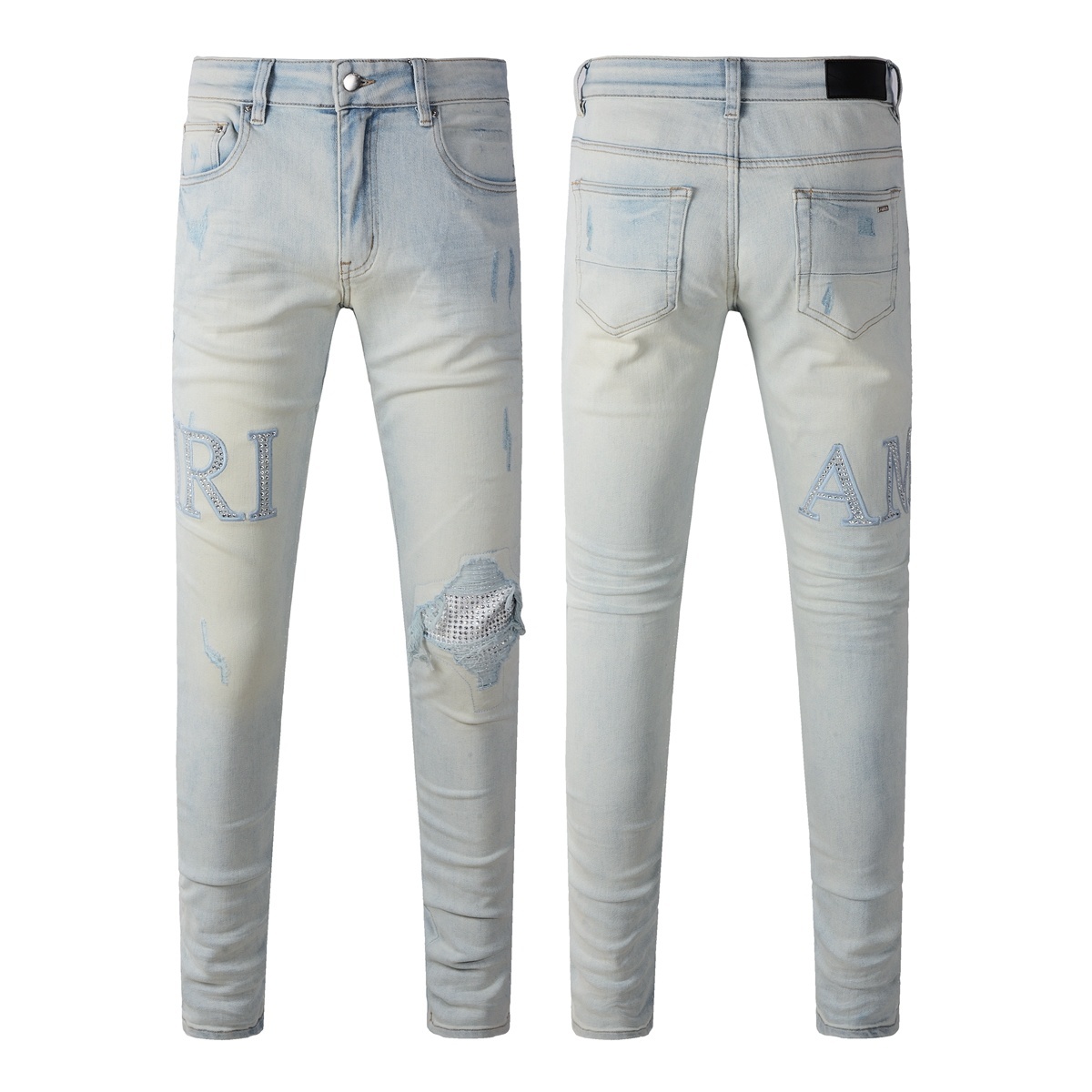 2026 hot high quality designer mens High Stretchjeans flared baggy Jeans Straight Leg Zipper Hip Hop Motorcycle jeans Patch Layer Waist 62