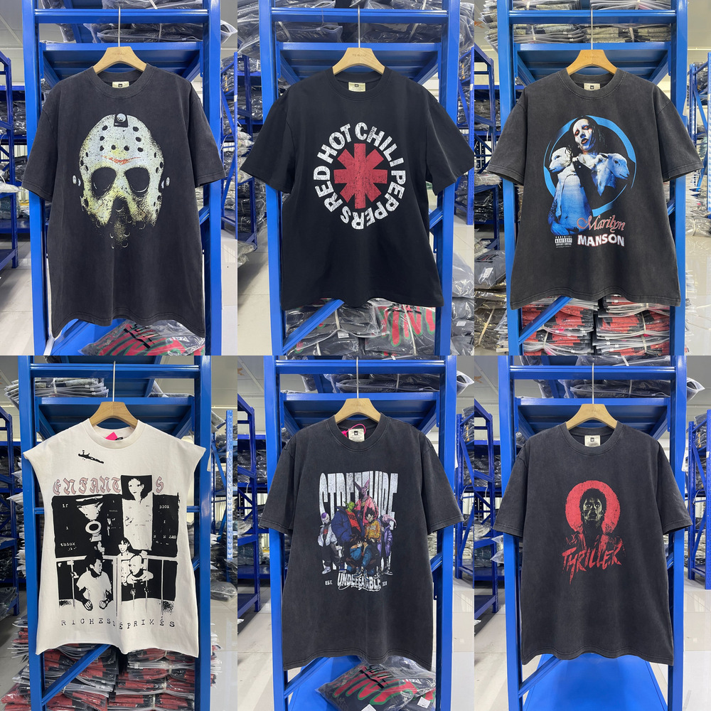 Mens Streetwear Washed vintage T-shirt High street Y2k hip-hop anime My Hero Academia cartoon print graphic casual cotton loose short sleeve tshirts